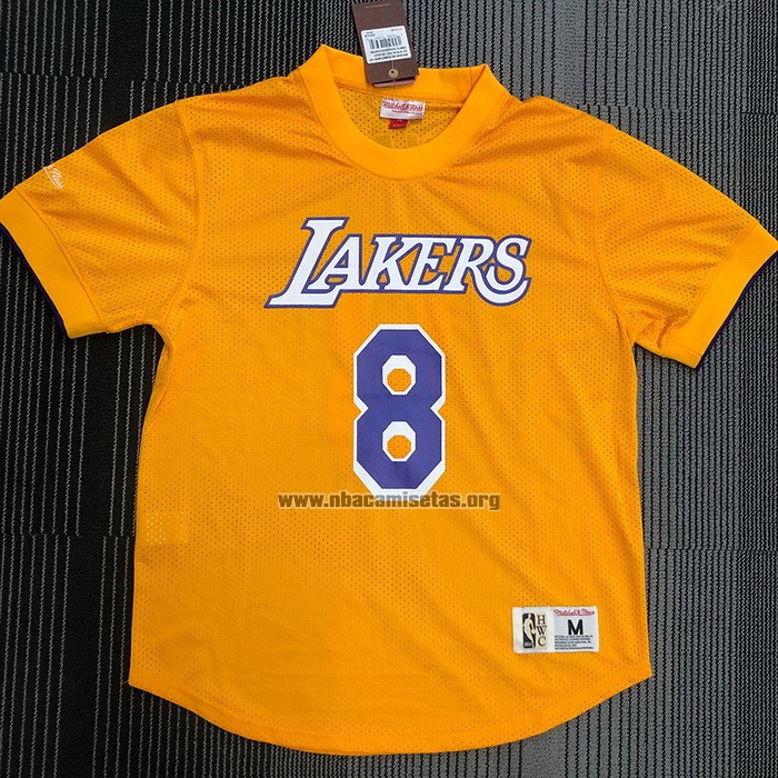 Camiseta Manga Corta Los Angeles Lakers Kobe Bryant NO 8 Amarillo